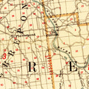 Vintage Map of St Lawrence County, New York 1895