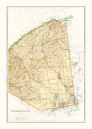 Vintage Map of St Lawrence County, New York 1895