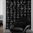 Gun Pattern Wall Mural. Urban Camo Wallpaper.