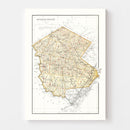Vintage Map of Sullivan County, New York 1895