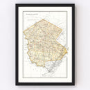 Vintage Map of Sullivan County, New York 1895