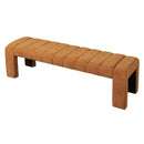 63-Inch Modern Minimalist Multi-Functional Boucle Bench in Orange