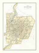 Vintage Map of Rochester, New York 1895