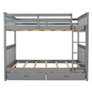 Bunk Bed With Ladders And 2 Storage Drawers by Unique Piece Furniture