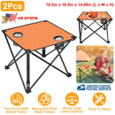 Portable Folding Camping Table with Cup Holders & Carry Bag