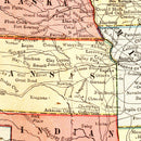 Vintage Map of United States 1883