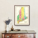 Vintage Map of Maine 1831