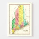 Vintage Map of Maine 1831