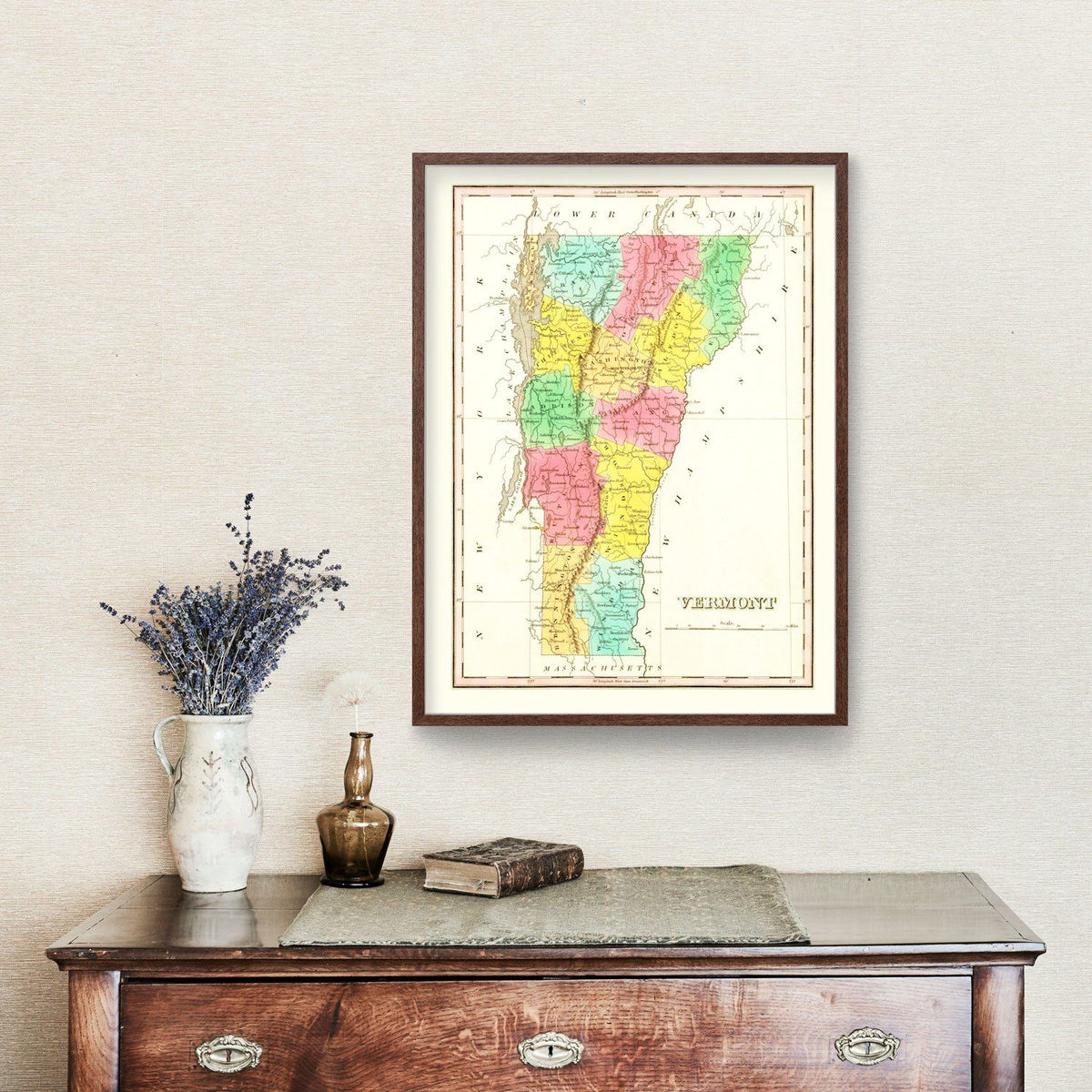 Vintage Map of Vermont 1831, photo 3 of 5