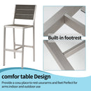 All aluminum bar counter and bar chair set for Patio Garden Outdoor