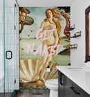 The Birth of Venus “Get Naked” Quote Wallpaper Mural