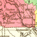 Vintage Map of Massachusetts 1831