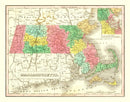 Vintage Map of Massachusetts 1831