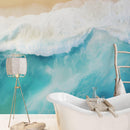 Blue Ocean Wave Wall Mural.