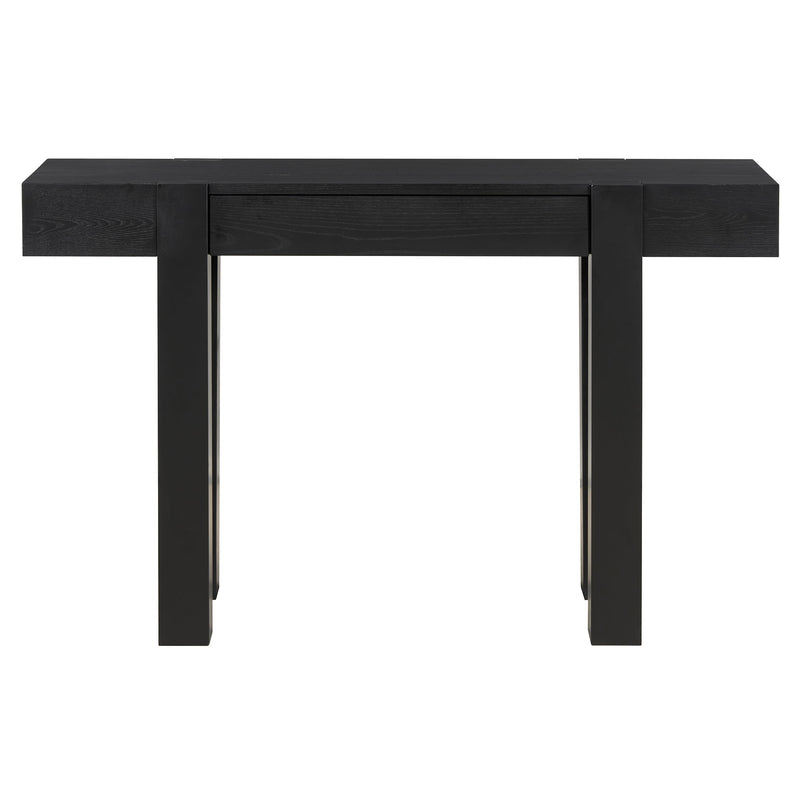 TREXM Rustic Minimalist Console Table with Hidden Drawer, Side Power Outlet, photo 7 of 10