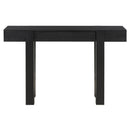 TREXM Rustic Minimalist Console Table with Hidden Drawer, Side Power Outlet
