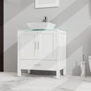 Bathroom Vanity And Sink Combo Glass Top Cabinet With Mirror by Unique Piece Furniture