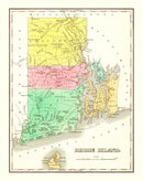Vintage Map of Rhode Island 1831