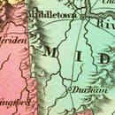Vintage Map of Connecticut 1831