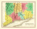Vintage Map of Connecticut 1831