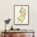 Vintage Map of New Jersey 1831