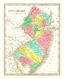 Vintage Map of New Jersey 1831