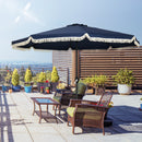 Outsunny 9ft Patio Umbrella with Push Button Tilt and Crank