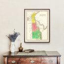 Vintage Map of Delaware 1831