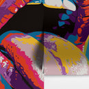 Glamour Chic Pop Art. Sexy Girl with Tongue Out Wall Mural.