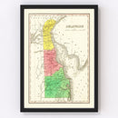 Vintage Map of Delaware 1831