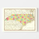 Vintage Map of North Carolina 1831