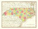 Vintage Map of North Carolina 1831