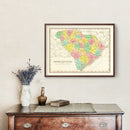 Vintage Map of South Carolina 1831