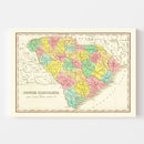 Vintage Map of South Carolina 1831