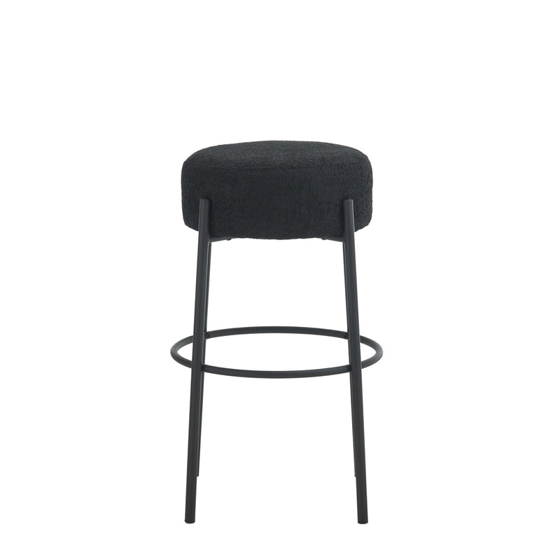 30" Tall, Round High Bar Stools, Set of 2 - Contemporary upholstered dining stools for kitchens, coffee shops and bar stores - Includes sturdy hardware support legs