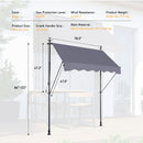 Manual Retractable Patio Awning With UV Resistant Sun Shade