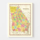 Vintage Map of Georgia 1831