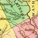 Vintage Map of Georgia 1831