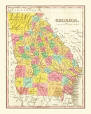 Vintage Map of Georgia 1831