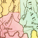 Vintage Map of Alabama 1831