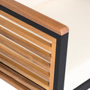 Outdoor 4-piece Acacia Wood and Metal Patio Sofa Set