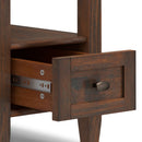 Warm Shaker - Narrow Side Table - Distressed Charcoal Brown by HouseOfZazla