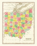 Vintage Map of Ohio 1831
