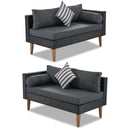 4-Piece Outdoor Wicker Sofa Set with Colorful Pillows