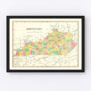 Vintage Map of Tennessee 1831