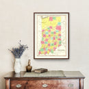 Vintage Map of Indiana 1831
