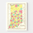 Vintage Map of Indiana 1831