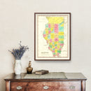 Vintage Map of Illinois 1831