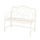 Sunnydaze - Outdoor Garden Bench - Matte White