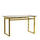 Modern Minimalist Rectangular Dining Table With Tempered Glass Top by HouseOfZazla